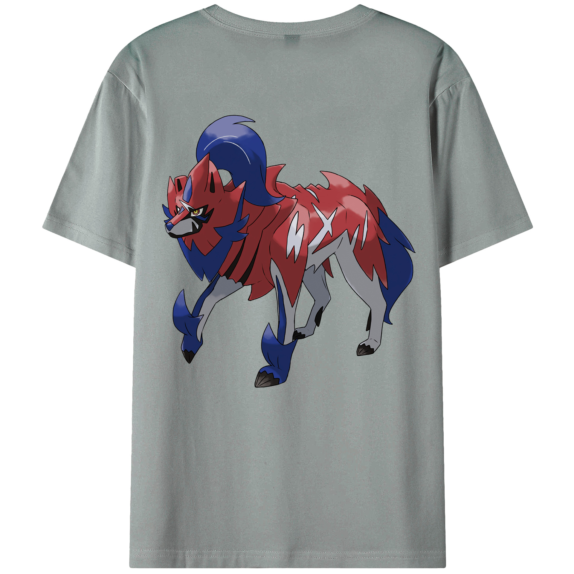 （画像用） ポケットモンスター Pokémon 綿100％ メンズ半袖Tシャツ（バックプリント） 通気性